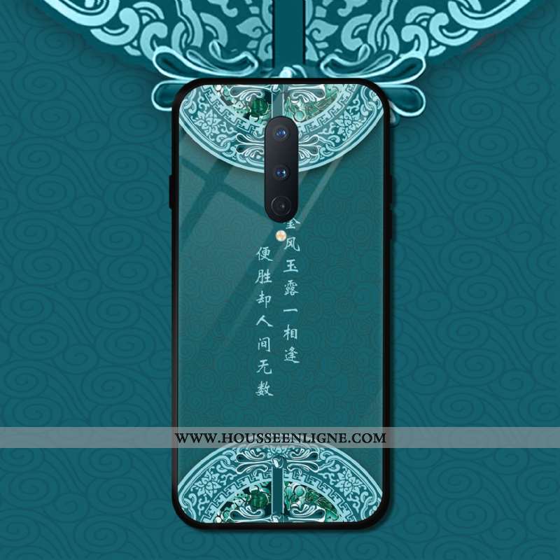 Housse Oneplus 8 Tendance Protection Coque Étui Verre Téléphone Portable Tout Compris Bleu