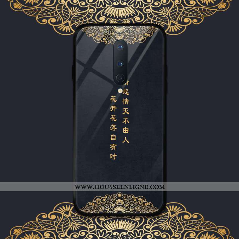 Housse Oneplus 8 Tendance Protection Coque Étui Verre Téléphone Portable Tout Compris Bleu