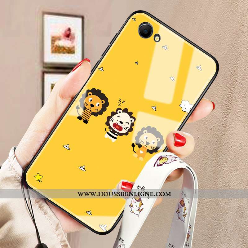 Housse Oppo A3 Dessin Animé Tendance Téléphone Portable Mode Créatif Tout Compris Tempérer Jaune