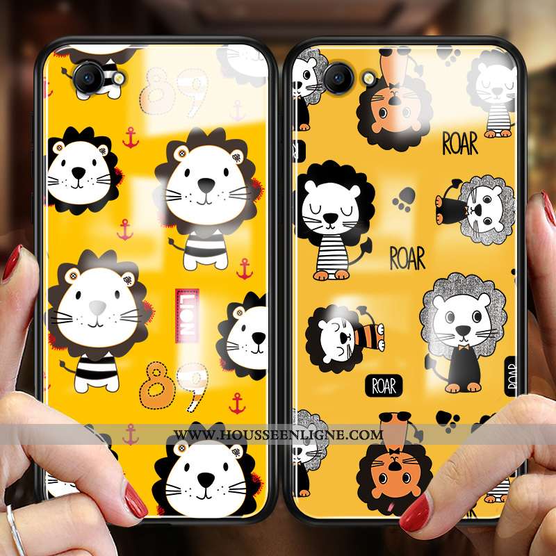 Housse Oppo A3 Dessin Animé Tendance Téléphone Portable Mode Créatif Tout Compris Tempérer Jaune