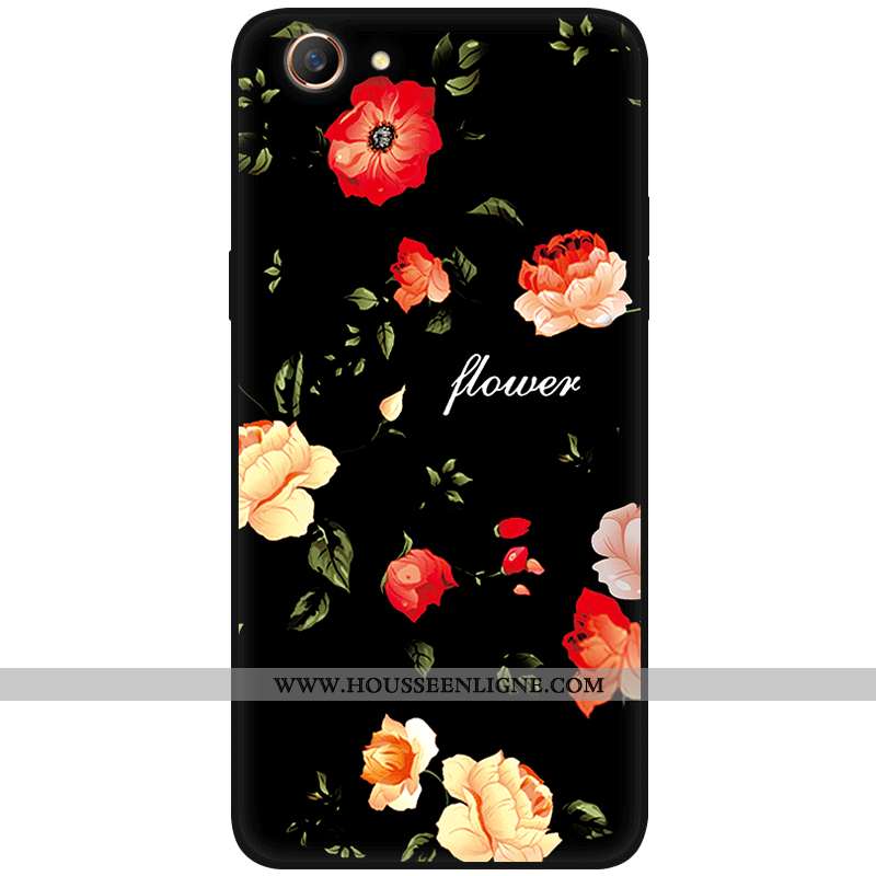 Housse Oppo A3 Fluide Doux Silicone Petit Simple Frais Amoureux Tendance Noir