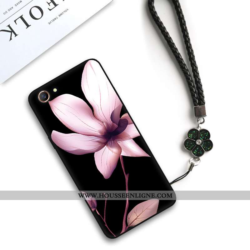 Housse Oppo A3 Fluide Doux Silicone Petit Simple Frais Amoureux Tendance Noir