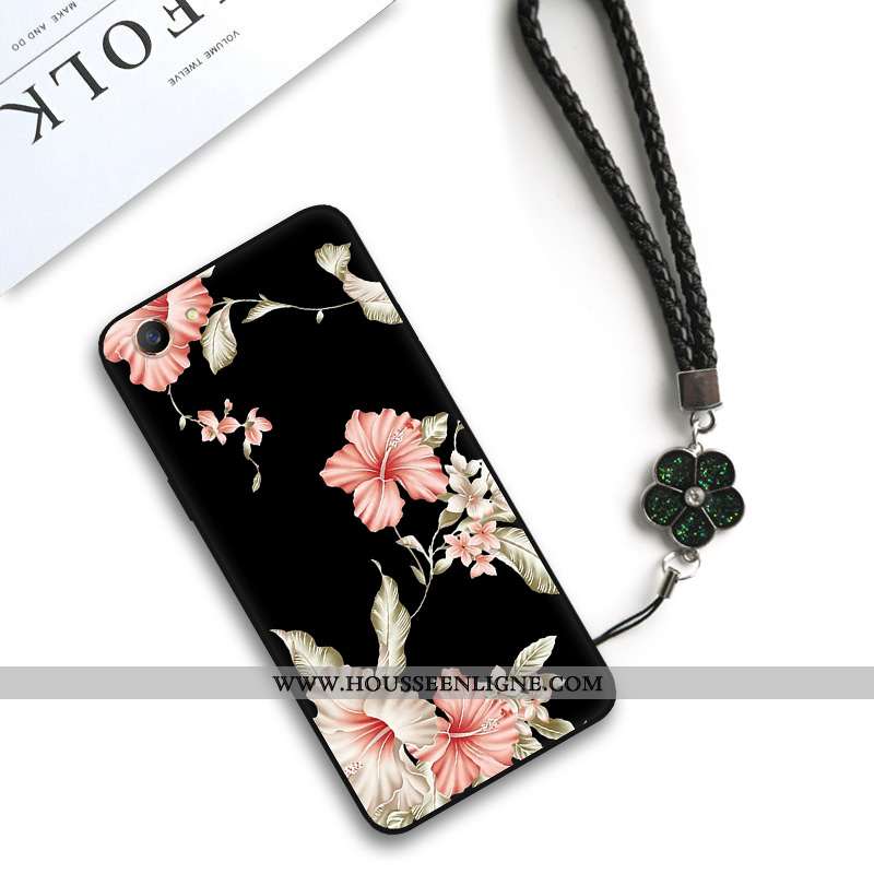 Housse Oppo A3 Fluide Doux Silicone Petit Simple Frais Amoureux Tendance Noir