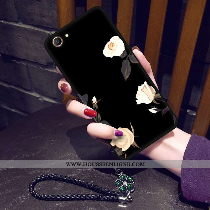Housse Oppo A3 Fluide Doux Silicone Petit Simple Frais Amoureux Tendance Noir