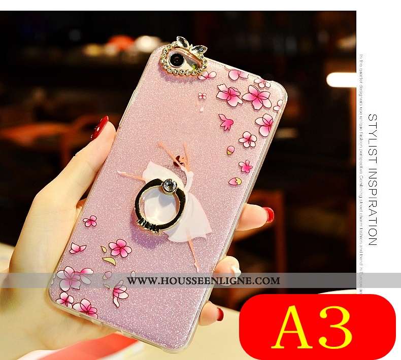 Housse Oppo A3 Tendance Fluide Doux Étui Coque Charmant Cool Téléphone Portable Rose