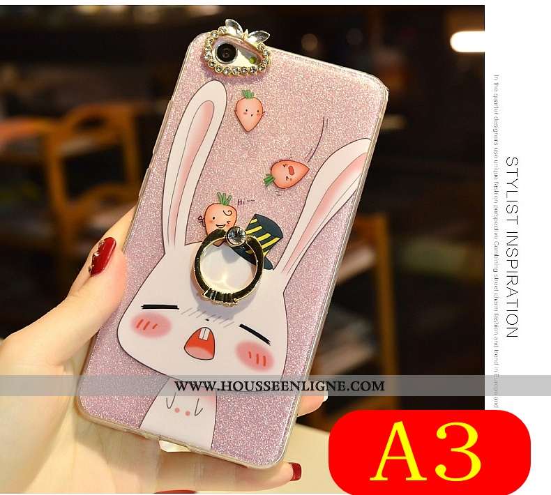 Housse Oppo A3 Tendance Fluide Doux Étui Coque Charmant Cool Téléphone Portable Rose