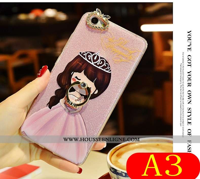 Housse Oppo A3 Tendance Fluide Doux Étui Coque Charmant Cool Téléphone Portable Rose