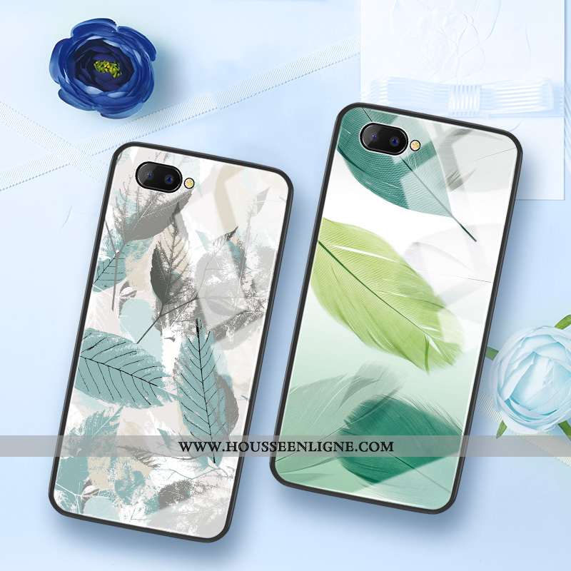 Housse Oppo A3 Verre Silicone Difficile Frais Simple Net Rouge Incassable Verte