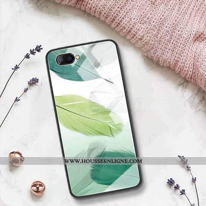 Housse Oppo A3 Verre Silicone Difficile Frais Simple Net Rouge Incassable Verte