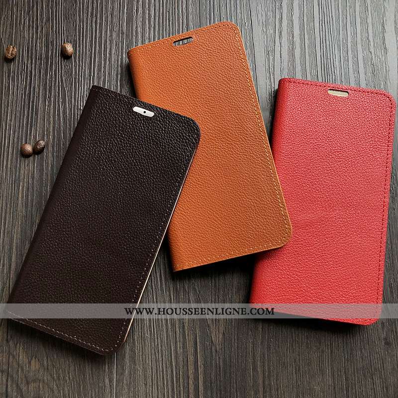 Housse Oppo A31 Cuir Véritable Cuir Téléphone Portable Bovins Orange Luxe Tout Compris