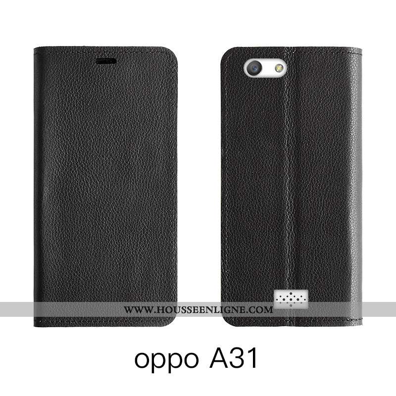 Housse Oppo A31 Cuir Véritable Cuir Téléphone Portable Bovins Orange Luxe Tout Compris
