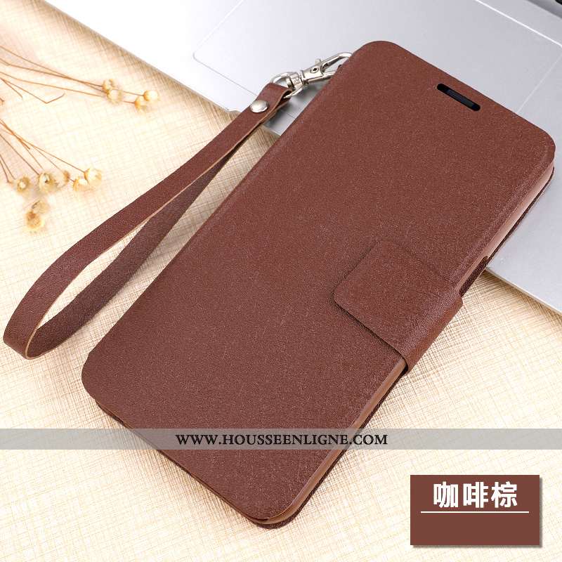 Housse Oppo A31 Protection Délavé En Daim Cuir Tout Compris Tendance Coque Clamshell Marron