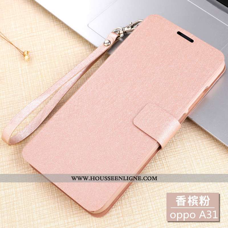 Housse Oppo A31 Protection Délavé En Daim Cuir Tout Compris Tendance Coque Clamshell Marron