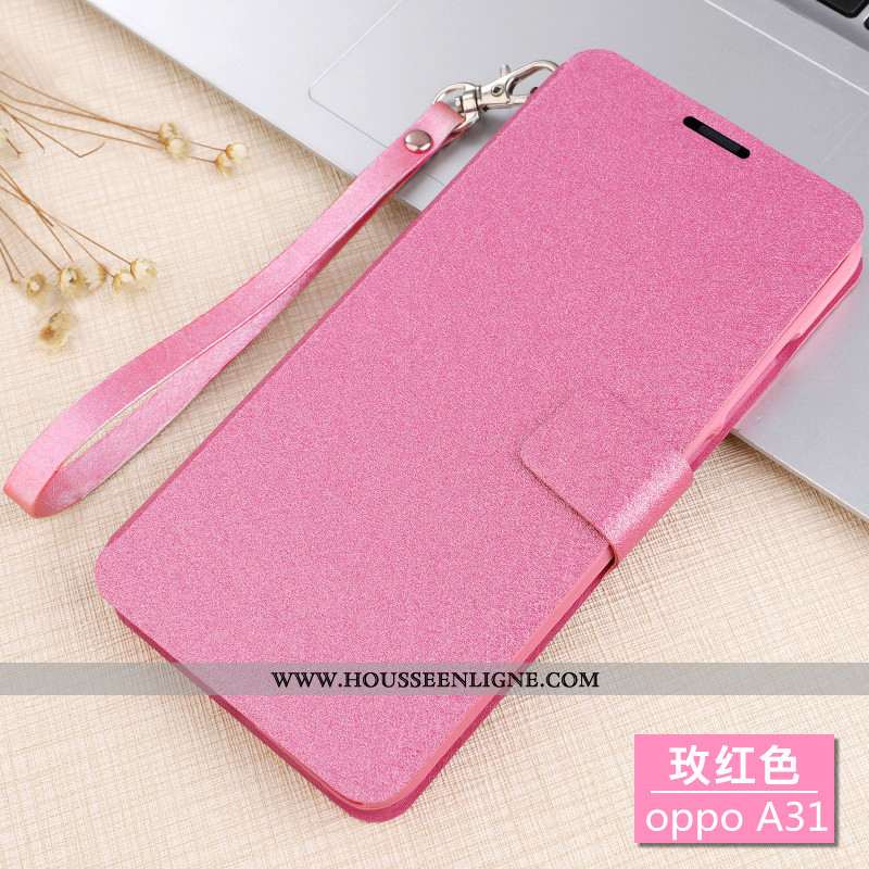 Housse Oppo A31 Protection Délavé En Daim Cuir Tout Compris Tendance Coque Clamshell Marron