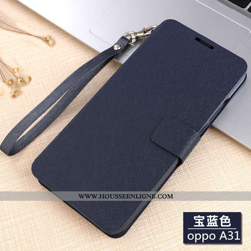 Housse Oppo A31 Protection Délavé En Daim Cuir Tout Compris Tendance Coque Clamshell Marron