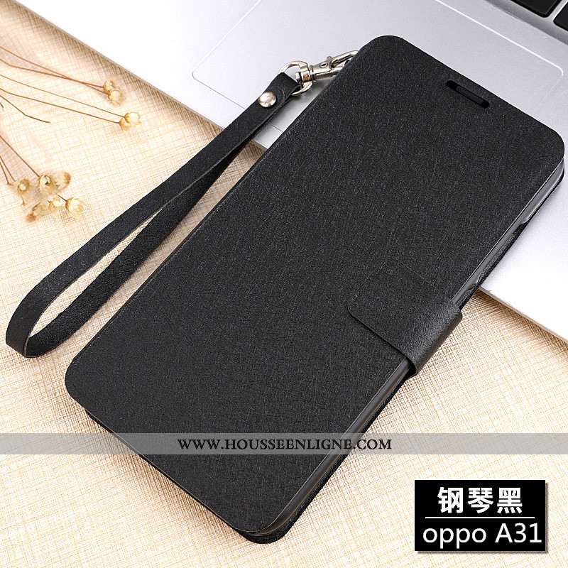 Housse Oppo A31 Protection Délavé En Daim Cuir Tout Compris Tendance Coque Clamshell Marron