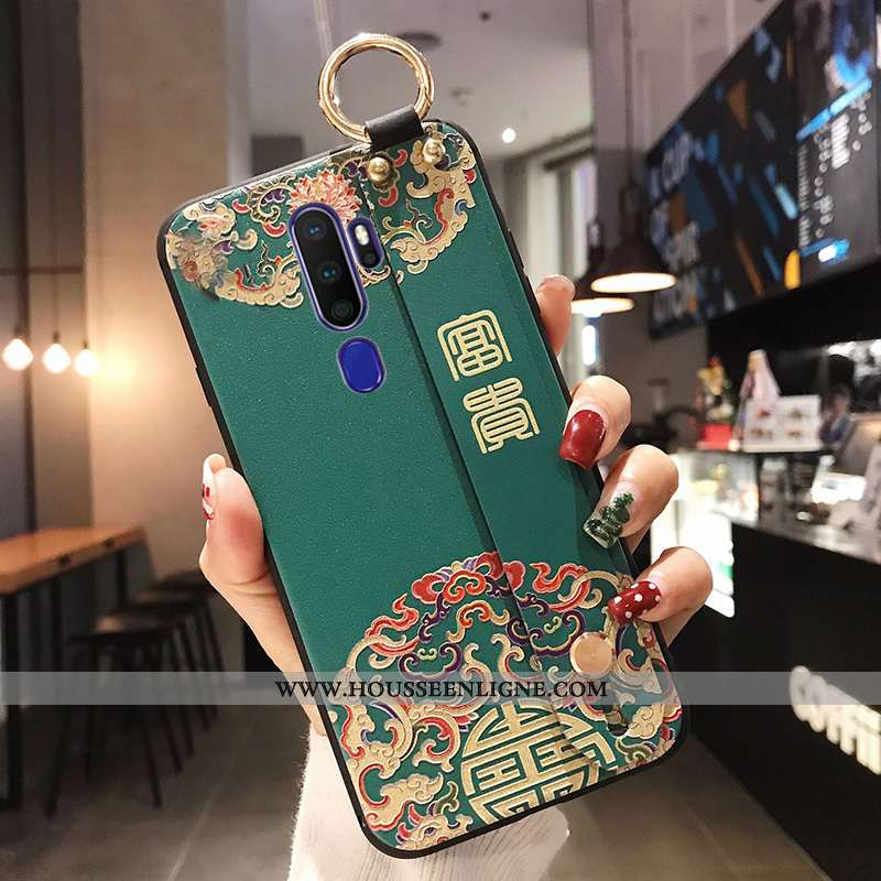 Housse Oppo A5 2020 Dessin Animé Fluide Doux Tout Compris Amoureux Protection Vent Étui Violet