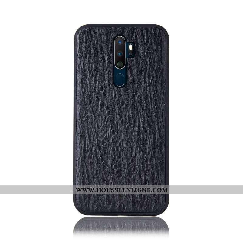 Housse Oppo A5 2020 Protection Cuir Véritable Étui Incassable Modèle Fleurie Téléphone Portable Coqu