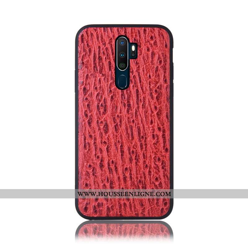Housse Oppo A5 2020 Protection Cuir Véritable Étui Incassable Modèle Fleurie Téléphone Portable Coqu