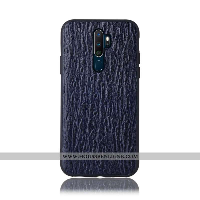 Housse Oppo A5 2020 Protection Cuir Véritable Étui Incassable Modèle Fleurie Téléphone Portable Coqu