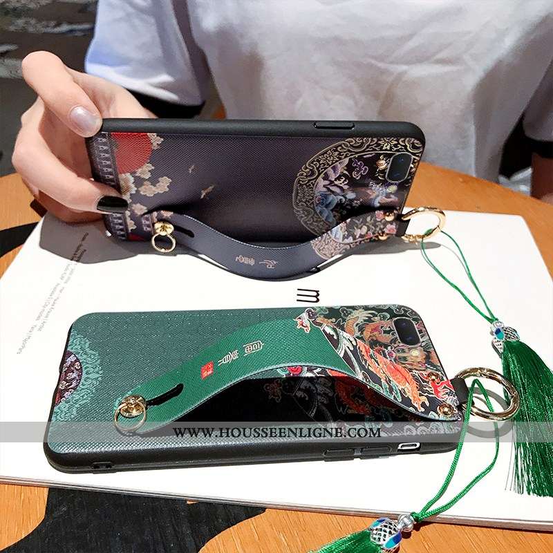 Housse Oppo A5 Délavé En Daim Ornements Suspendus Protection Rouge Tout Compris Téléphone Portable É
