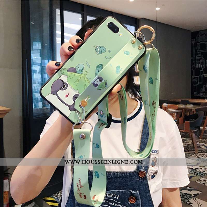 Housse Oppo A5 Fluide Doux Protection Dessin Animé Tendance Coque Téléphone Portable Étui Verte