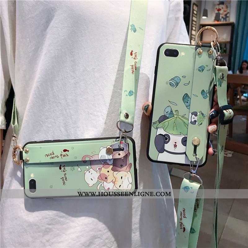 Housse Oppo A5 Fluide Doux Protection Dessin Animé Tendance Coque Téléphone Portable Étui Verte