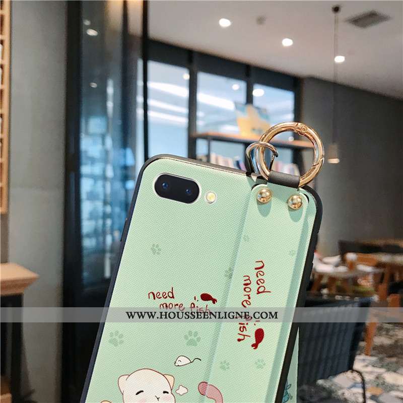 Housse Oppo A5 Fluide Doux Protection Dessin Animé Tendance Coque Téléphone Portable Étui Verte