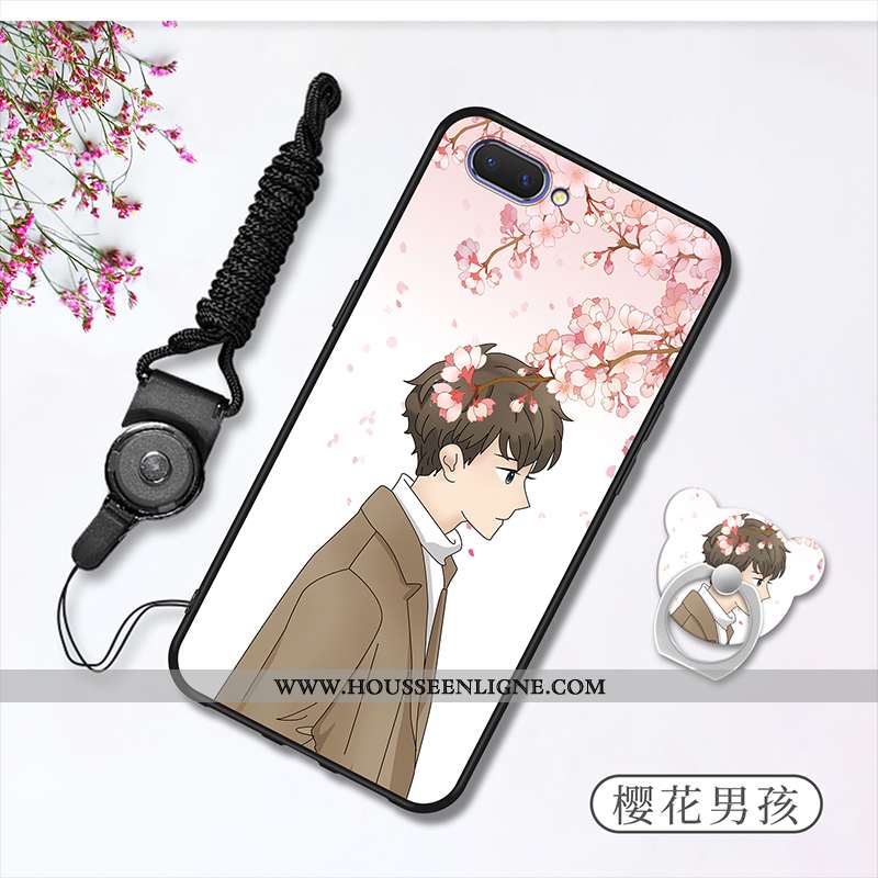 Housse Oppo A5 Ornements Suspendus Tendance Blanc Téléphone Portable Tout Compris Délavé En Daim Inc
