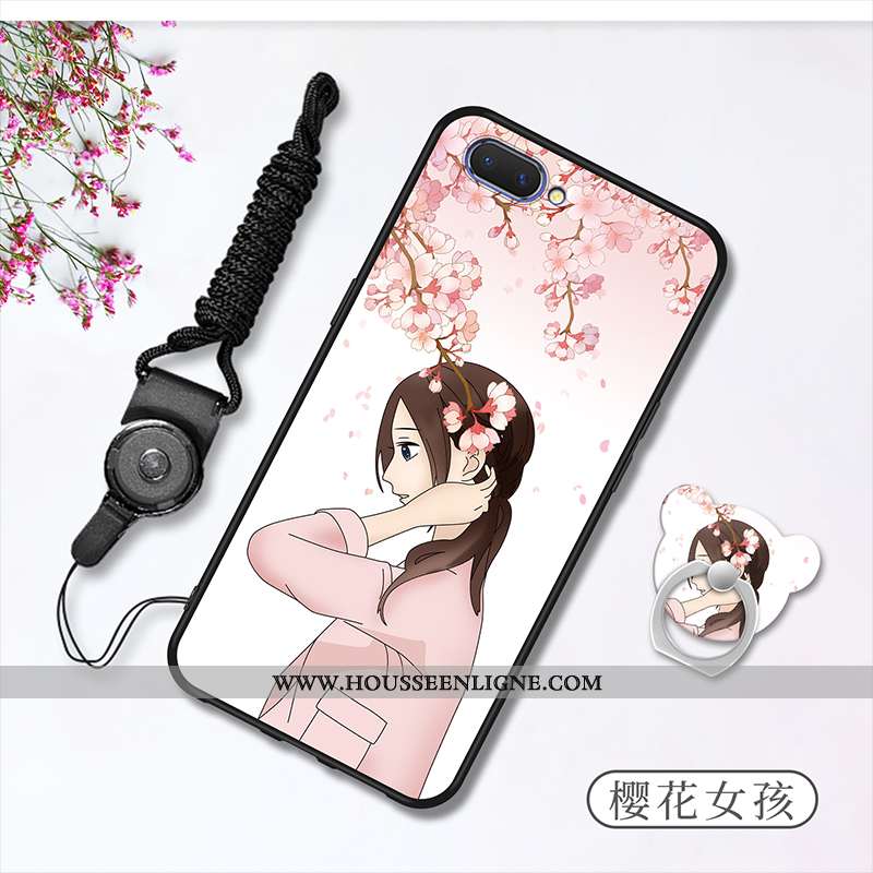 Housse Oppo A5 Ornements Suspendus Tendance Blanc Téléphone Portable Tout Compris Délavé En Daim Inc