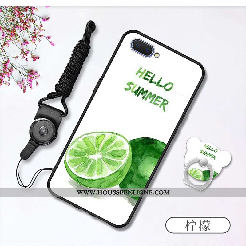 Housse Oppo A5 Ornements Suspendus Tendance Blanc Téléphone Portable Tout Compris Délavé En Daim Inc