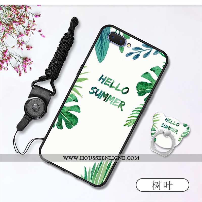 Housse Oppo A5 Ornements Suspendus Tendance Blanc Téléphone Portable Tout Compris Délavé En Daim Inc