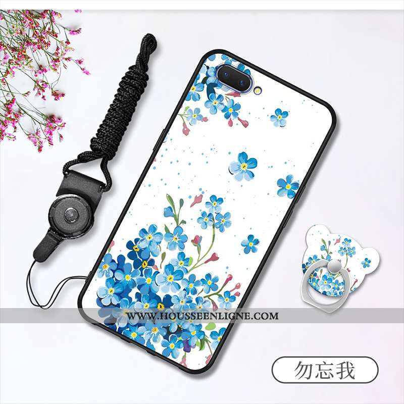 Housse Oppo A5 Ornements Suspendus Tendance Blanc Téléphone Portable Tout Compris Délavé En Daim Inc