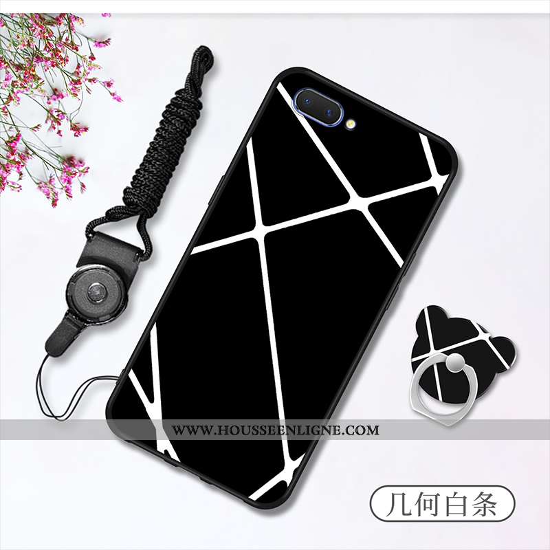 Housse Oppo A5 Ornements Suspendus Tendance Blanc Téléphone Portable Tout Compris Délavé En Daim Inc