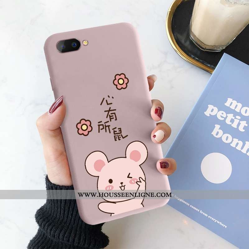 Housse Oppo A5 Personnalité Créatif Légère Cœur Étui Silicone Petit Bleu
