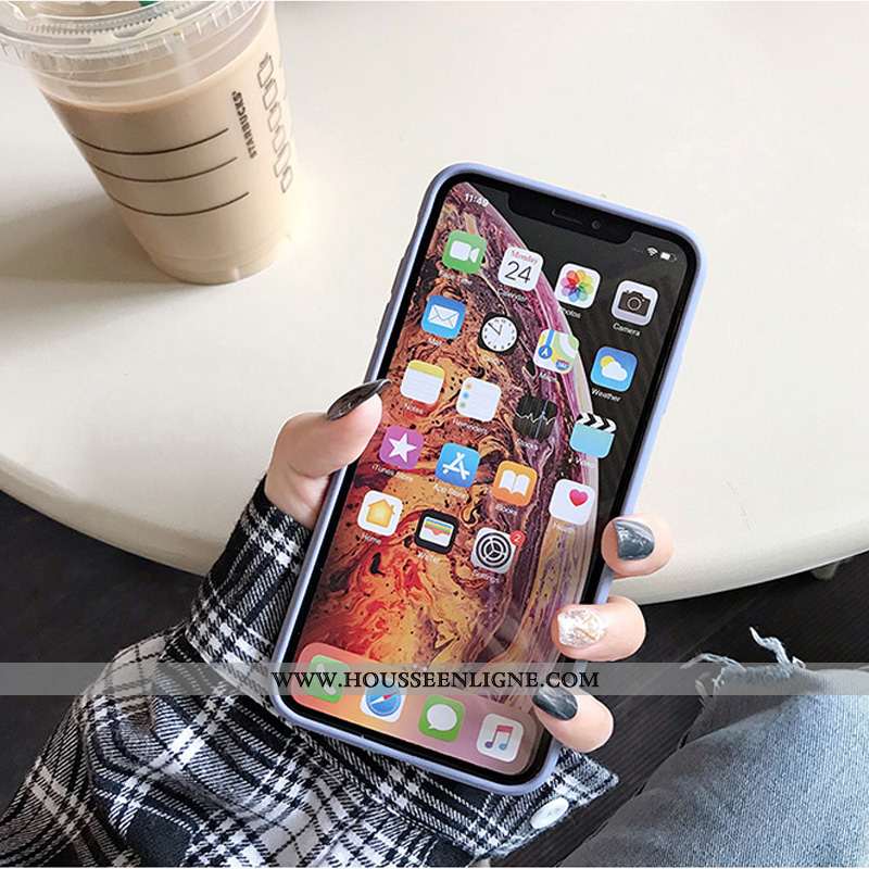 Housse Oppo A5 Protection Délavé En Daim Simple Ultra Légère Fluide Doux Tout Compris Bleu