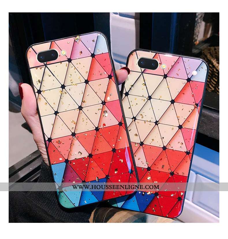Housse Oppo A5 Protection Personnalité Téléphone Portable Rouge Mode Fluide Doux Incassable