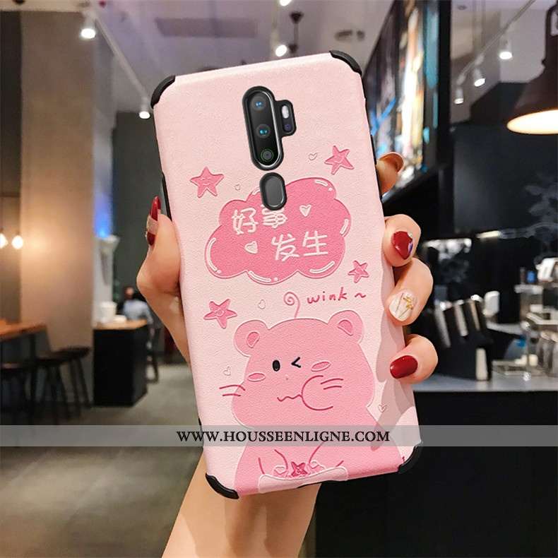 Housse Oppo A9 2020 Modèle Fleurie Fluide Doux Blanc Étui Coque Personnalité Soie Mulberry Blanche