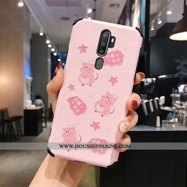 Housse Oppo A9 2020 Modèle Fleurie Fluide Doux Blanc Étui Coque Personnalité Soie Mulberry Blanche