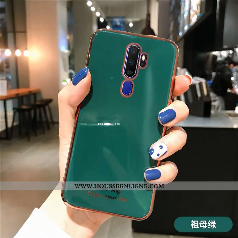 Housse Oppo A9 2020 Multicolore Incassable Placage Rose Couleur Unie Téléphone Portable Coque