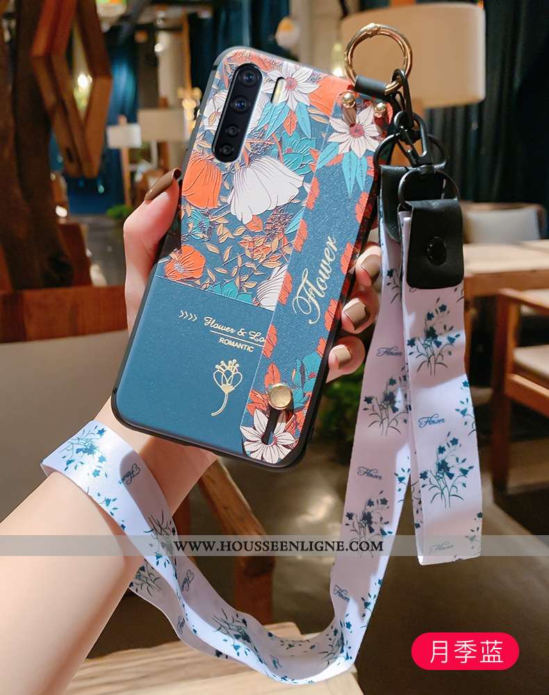 Housse Oppo A91 Cou Suspendu Vintage Palais Tout Compris Gaufrage Fluide Doux Rouge