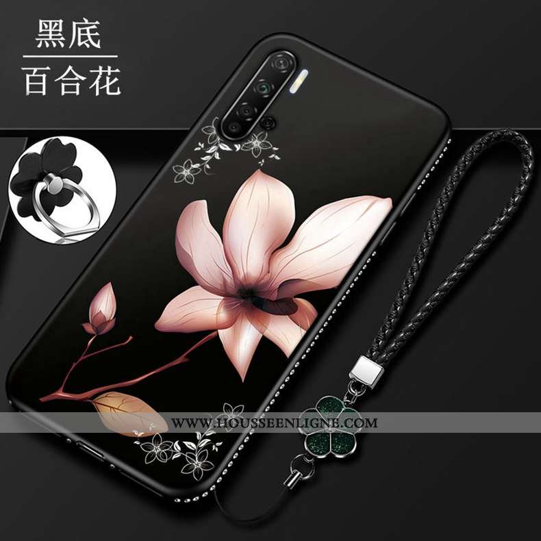 Housse Oppo A91 Délavé En Daim Créatif Rouge Téléphone Portable Silicone Tout Compris Net Rouge