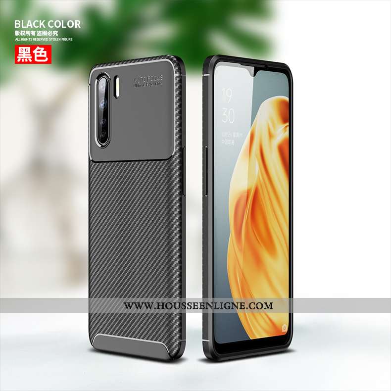 Housse Oppo A91 Fluide Doux Silicone Téléphone Portable Luxe Coque Tout Compris Noir