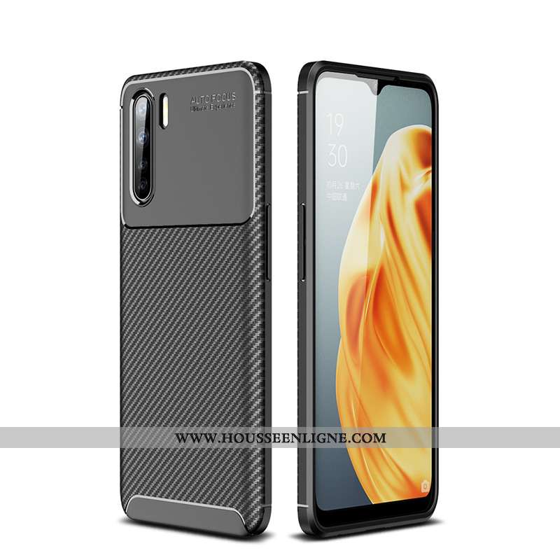 Housse Oppo A91 Fluide Doux Silicone Téléphone Portable Luxe Coque Tout Compris Noir