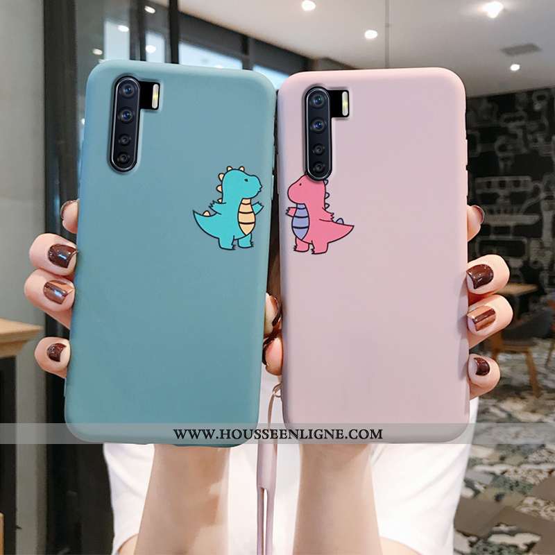 Housse Oppo A91 Fluide Doux Silicone Étui Charmant Téléphone Portable Coque Créatif Rose