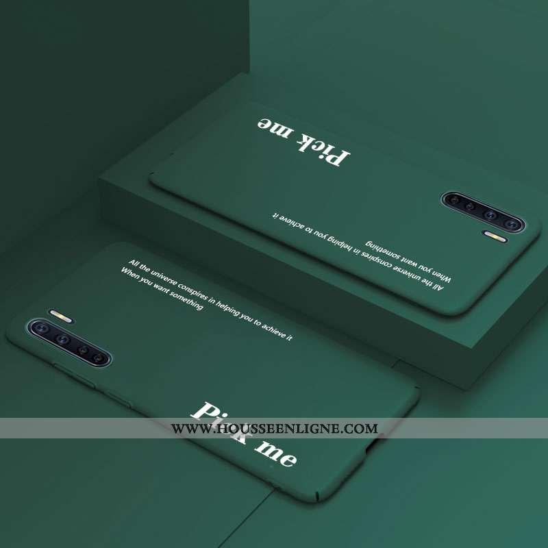 Housse Oppo A91 Légère Délavé En Daim Tendance Vert Coque Ultra Simple Verte