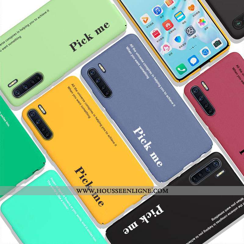 Housse Oppo A91 Légère Délavé En Daim Tendance Vert Coque Ultra Simple Verte