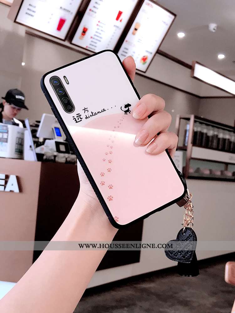 Housse Oppo A91 Personnalité Créatif Incassable Coque Frais Tout Compris Mode Rose