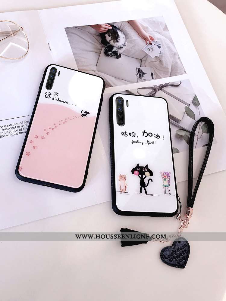 Housse Oppo A91 Personnalité Créatif Incassable Coque Frais Tout Compris Mode Rose