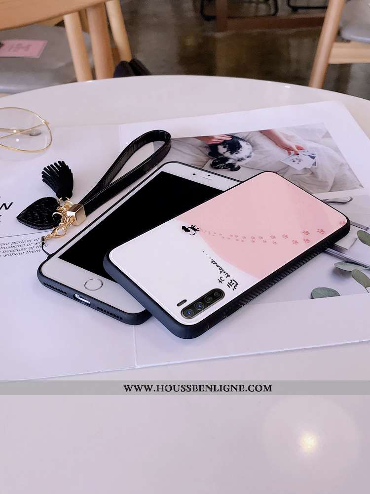 Housse Oppo A91 Personnalité Créatif Incassable Coque Frais Tout Compris Mode Rose